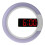(White) Remote Control LED Wall Clock Time or Temperature Display Ring Light Alarm Clock 10