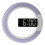 (White) Remote Control LED Wall Clock Time or Temperature Display Ring Light Alarm Clock 7