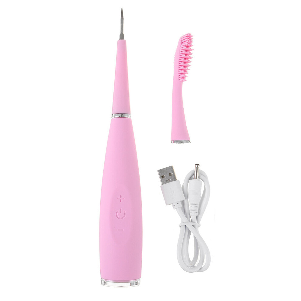Greenzech (Pink) Portable Electric Ultrasonic Dental Scaler 5 Gears Waterproof Sonic Tooth Calculus Remover