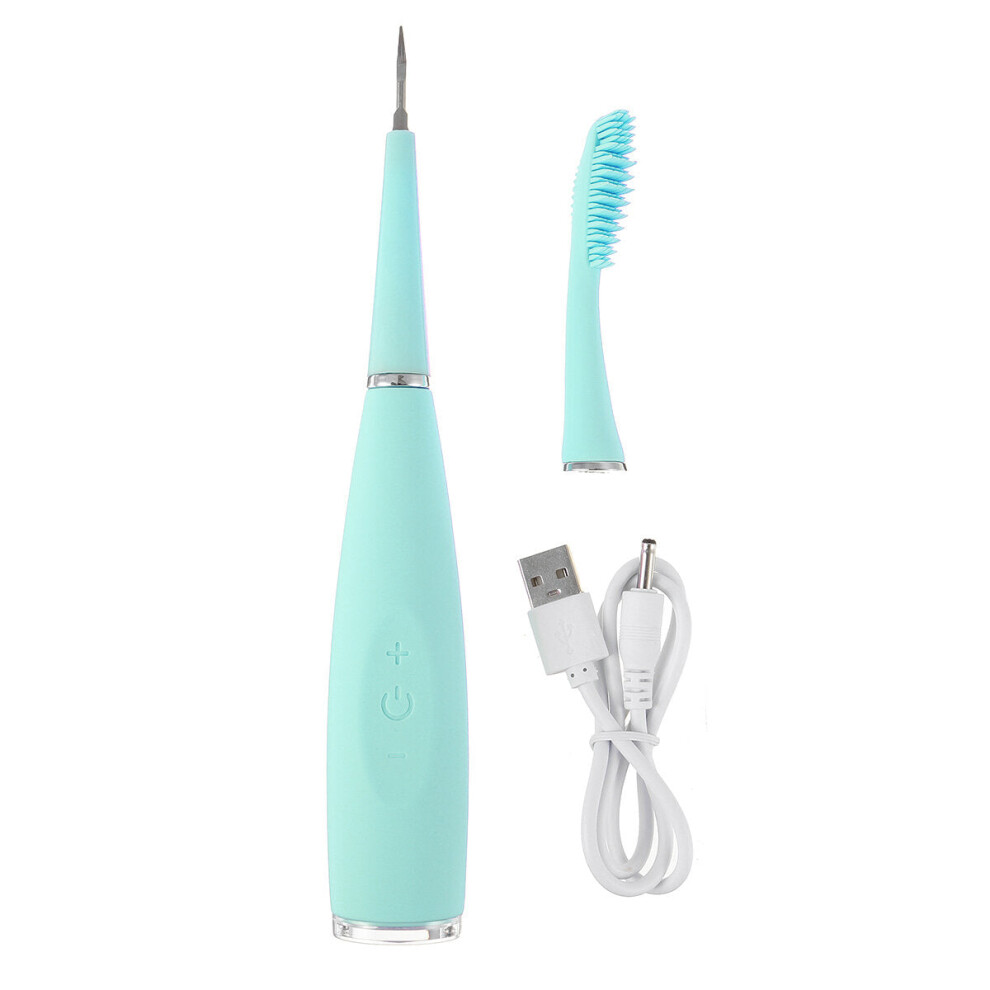 Greenzech (Blue) Portable Electric Ultrasonic Dental Scaler 5 Gears Waterproof Sonic Tooth Calculus Remover