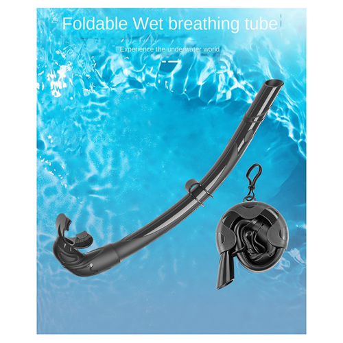 Soft Silicone Diving Snorkel, Foldable Design, Easy to Breathe, D 1