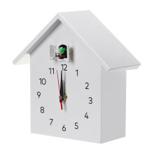 (White) Quartz Wall Clock Modern Bird Home Living Room Hanging Watch Decoration