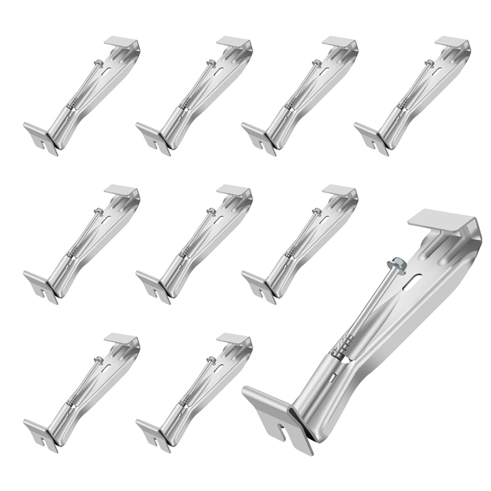 Lot de 10 supports de gouttière de 5 pouces, avec vis pré-insérées