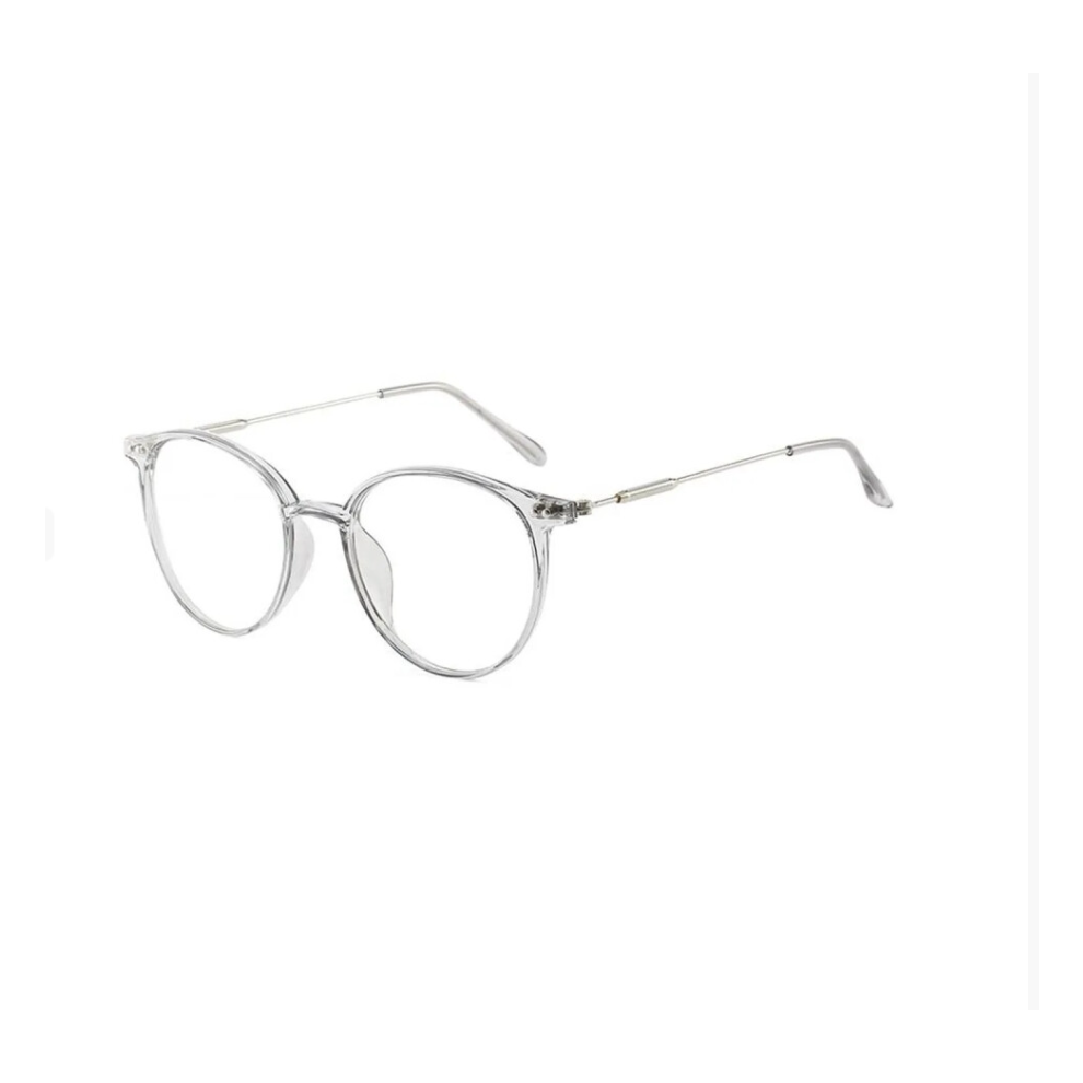 (Transparent Gray, +1.50 strength) Women's Square Business Rivet Adjustable Reading Glass +1.0~+3.0 4.0