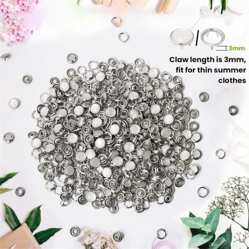 Pearl Snaps για υφασμάτινες πένσες, μεταλλικό κιτ με κουμπιά για ρούχα 2