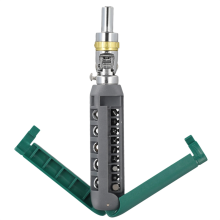 Multifunction Hand Tool Spiral Ratchet Screwdriver With Tip Kit,A