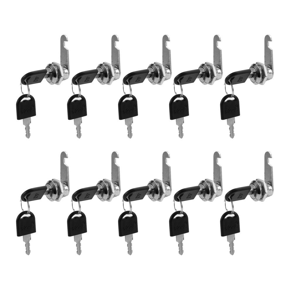10 Set Security Lock Metal Cylinder Cabinet Locker Cam Lock with Keys-image-OPC-PGKPXQB-NEW