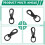 6Pack Swivel Snap Hooks,Stainless Steel Spring Clips, Flag Pole Clips 6