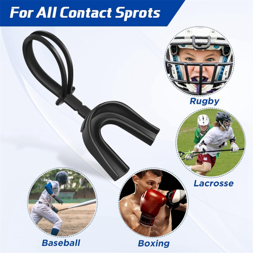 Lot de 10 protège-dents de sport avec sangle 1