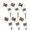 ```htmlHousses de tête de club de golf : lot de 6  4