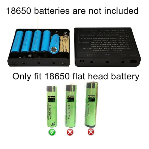 USB for DC 12V Output 6x 18650 Batteries UPS DIY Box 1