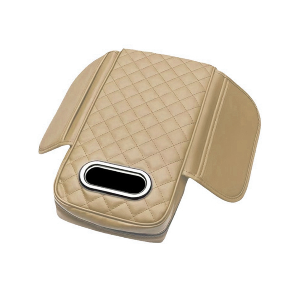 Car Armrest Cover Pu With Tissue Storage Memory Foam Height Pad A 4851507217417