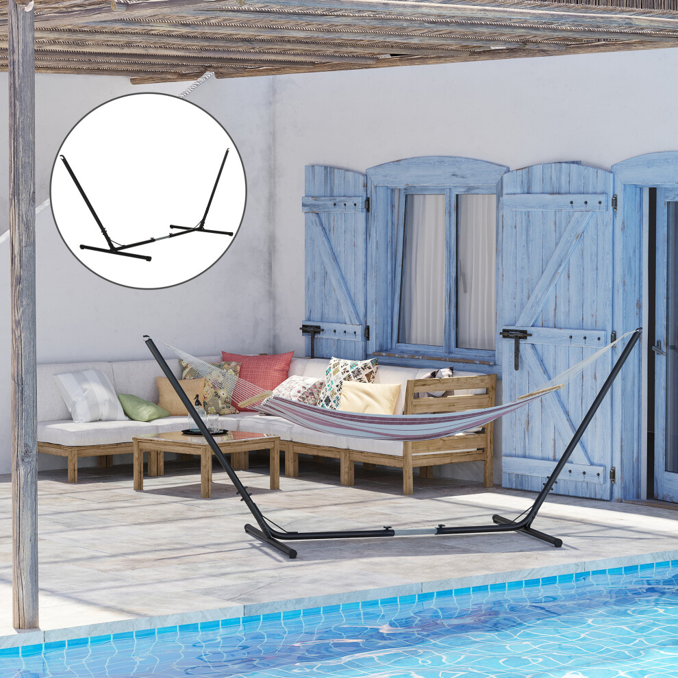 Outsunny 12ft/3.8m Hammock Stand Adjustable Universal Fit Garden Camping Picnic