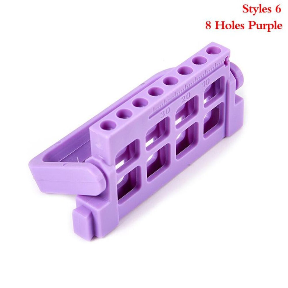 (purple, 8 Holes) Dental Endo Files Holder 8/16 Holes 3 Colos Endo Stand Endo Tray For Endodontic Files Organizer Endo Box