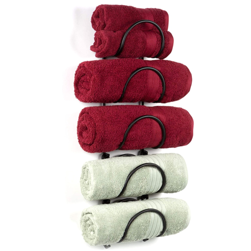 Towel Rack Wall-Mounted Wine Rack Multifunctional Storage Shelf 2