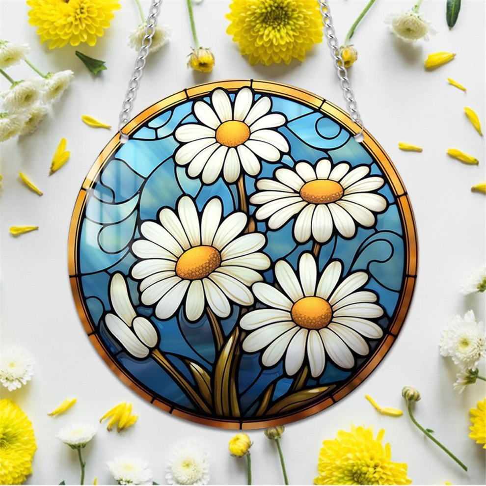 4PCS Acrylic Disc Pendant With Chain European Retro Pendant YK290-image-OPC-PGKQ72B-NEW