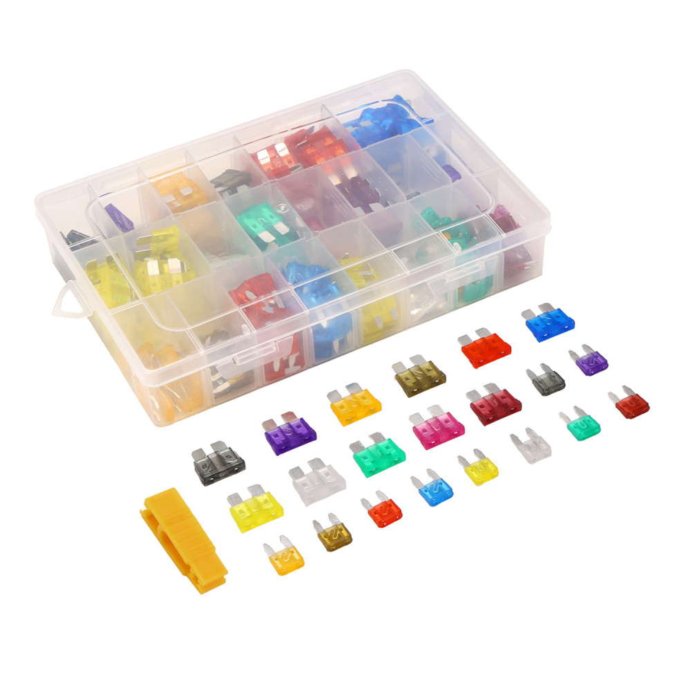 1Box/300Pcs Car Mini Fuse Kit 2A 3A 5A 7.5A 10A Fuse With Clip 4851507228673