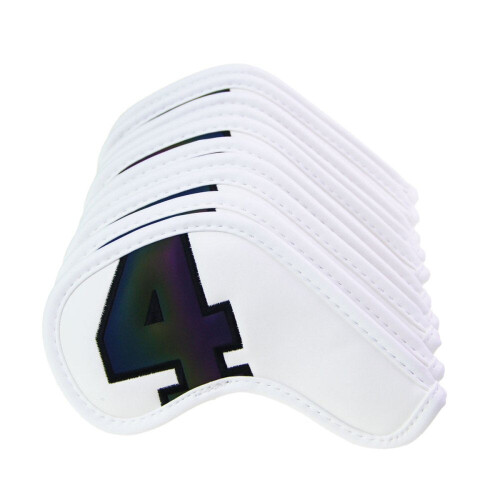 ```htmlGolf Club Headcovers Irons Set 10 Pcs Iron Head Covers Branco Com Números em Degradê 1