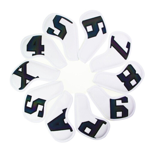 ```htmlGolf Club Headcovers Irons Set 10 Pcs Iron Head Covers Branco Com Números em Degradê