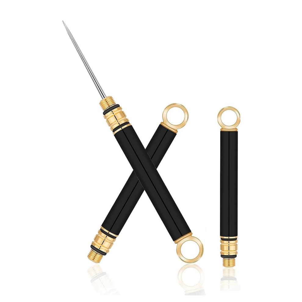 3 Palillos De Dientes PortáTiles De Titanio, Color Negro-image