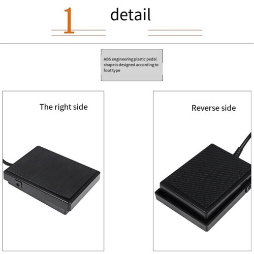 Universal Musical Instrument Sustain Pedal, μαύρο υλικό ABS 2