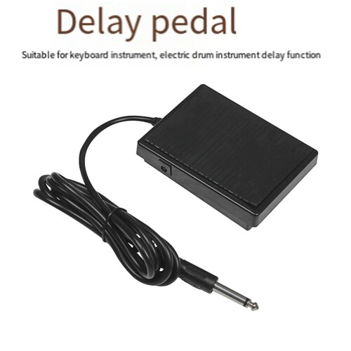 Universal Musical Instrument Sustain Pedal, μαύρο υλικό ABS 1