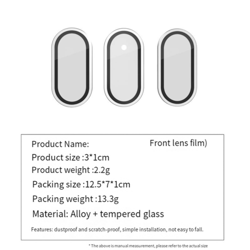 3 τεμ Tempered Glass for 3 Camera Lens Protector, C 2