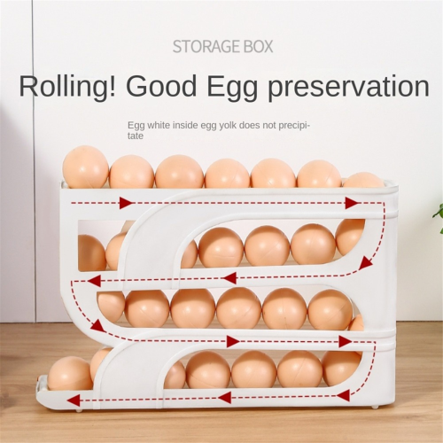 Automatic Scrolling Egg Rack Egg Basket Transparent 2