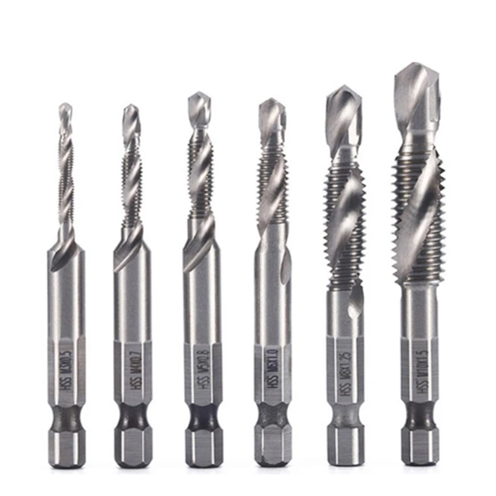 6Pcs M3 M5 M6 M8 M10 Titanium Plated Composite Tap Drill 4851507249586