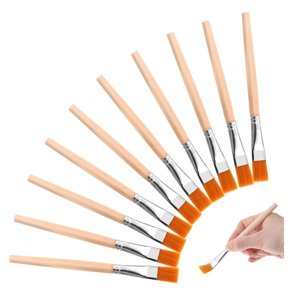 30Pcs Flat Paint Brushes, 3/4 Inch Wood Paint Brush Artist Craft 4851507247605
