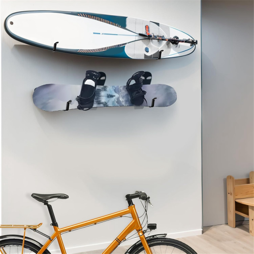 2 τεμ. Οριζόντιες σχάρες τοίχου για snowboard, κρεμάστρα με κλιπ τοίχου 2