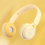 Wireless Bluetooth Headset Portable Foldable Children Headset Yellow 2