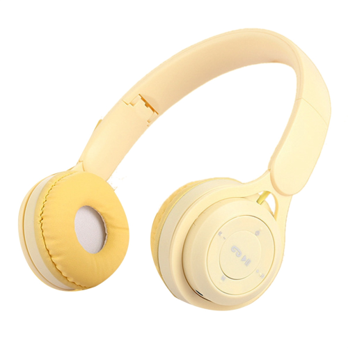 Wireless Bluetooth Headset Portable Foldable Children Headset Yellow