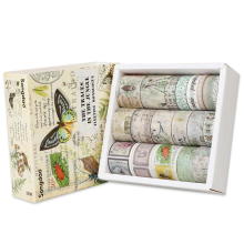Vintage Washi Tapes Set, 20 Rolls Craft Tape Εγγράψιμη Διακοσμητική Ταινία