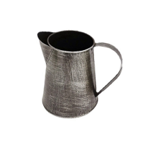 Metal Vase Decorative Shabby Pitcher Flower Holder Ancient Silver