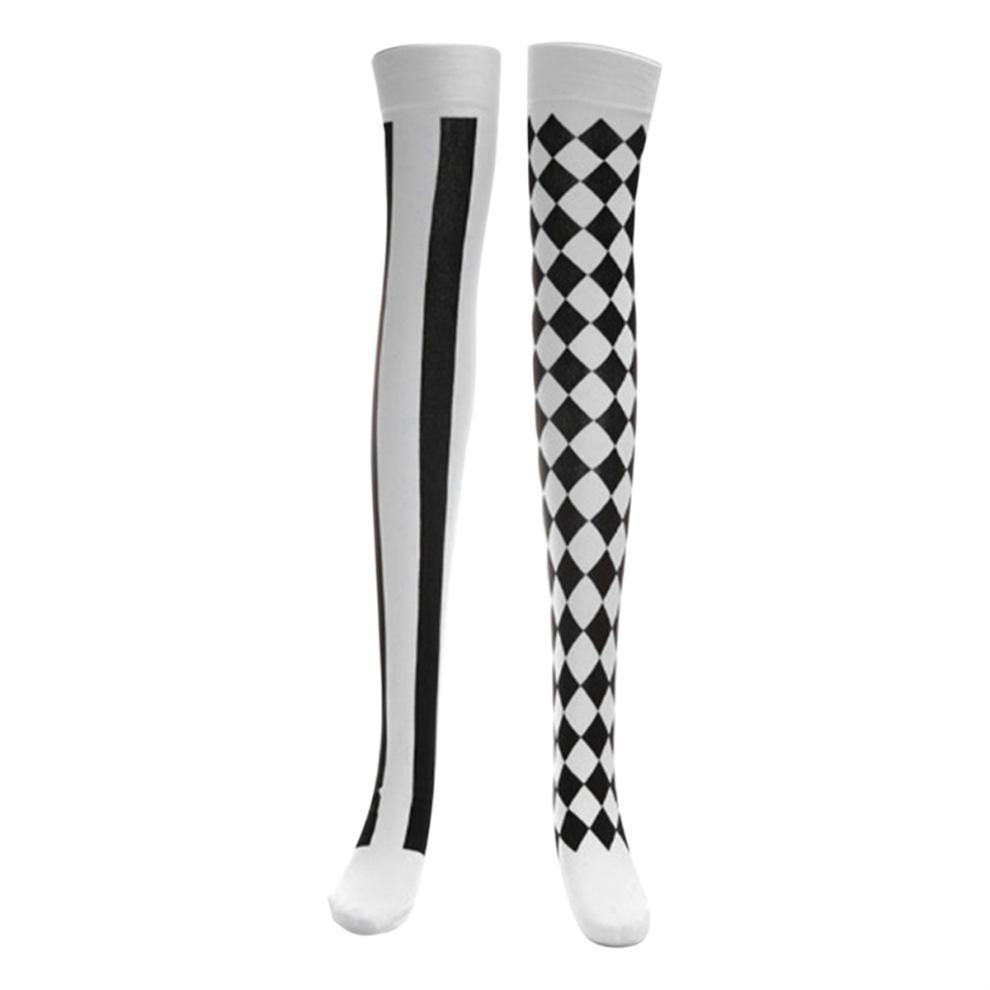 Chaussette asymétrique à rayures verticales et montantes pour Halloween