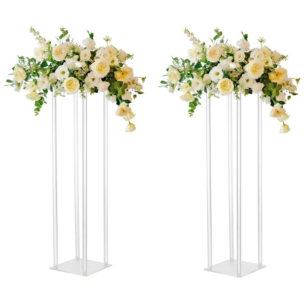 Wedding Acrylic Road  Flower Stand Cylinder Vase Flower Arrangement Wedding Decoration