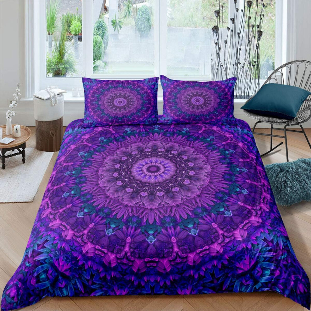 Bohemian Mandala Comforter Cover King Size for Kids Children Tie Dye Spiral Duvet Cover Hippie Hippy Boho Bedding Set Exotic Floral Bedsp...