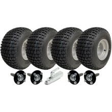18x9.50-8 Kit rimorchio ATV Knobby a doppio asse Ruote, assi, gancio in acciaio 408kg