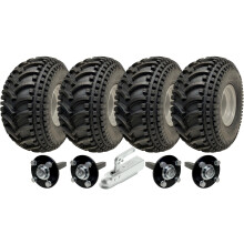 22x11.00-8 Open Centre P308 ATV Trailer Kit Räder Achsen & Anhängerkupplung Kapazität 620kg