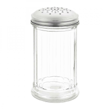 1 x Glass Stainless Steel Chocolate Icing Sugar Flour Shaker Cappuccino Shaker Dispenser