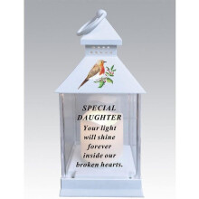 Special Daughter Lantern Style Memorial Garden Ornament Memories LED Battery