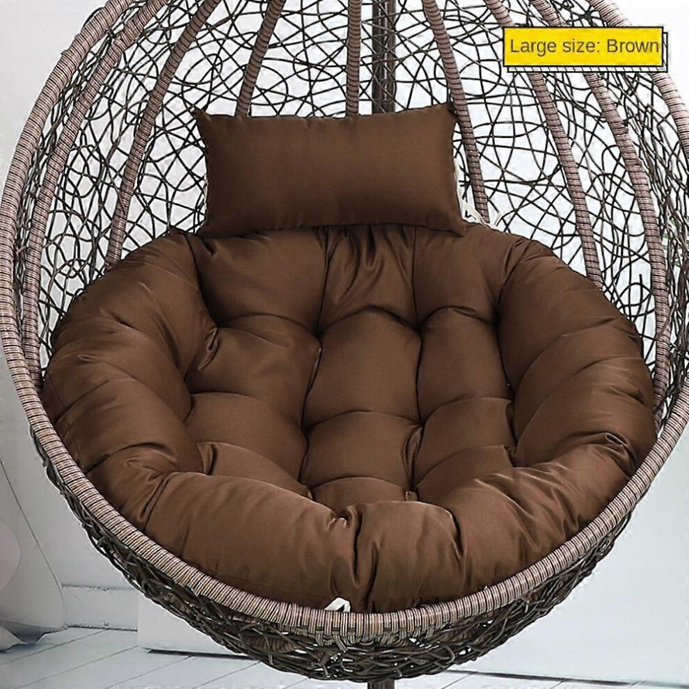 (coffee) Hammock Swing Chair Mat 105cm Rocking Chair Seat Mat Durable Throw Pillow  Home