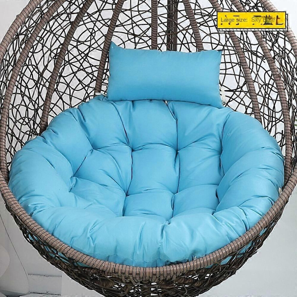 (blue) Hammock Swing Chair Mat 105cm Rocking Chair Seat Mat Durable Throw Pillow  Home