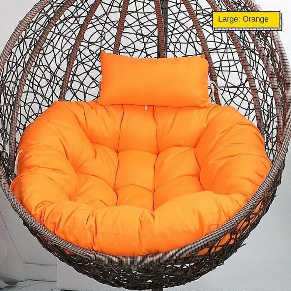 (orange) Hammock Swing Chair Mat 105cm Rocking Chair Seat Mat Durable Throw Pillow  Home