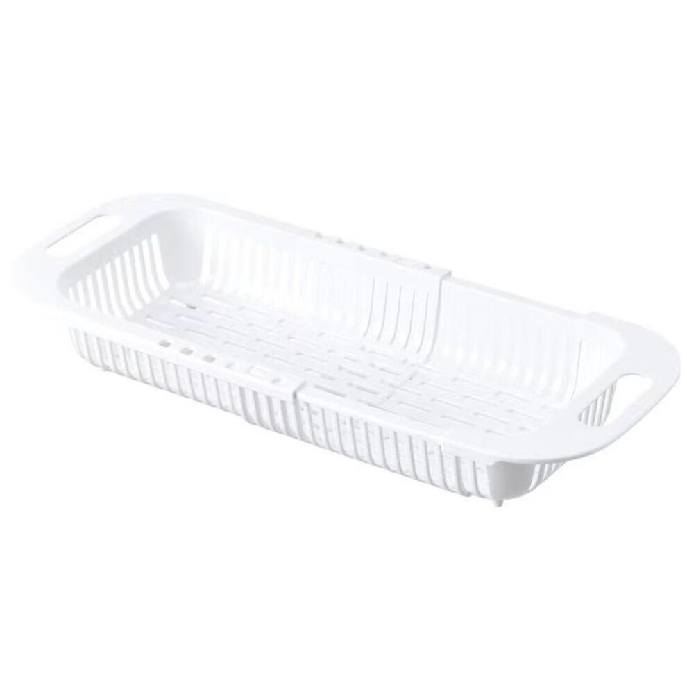 (white) Sink Colander, Vegetable Sink Washing Basket, Fruit Drain Basket Rack, Plastic Drain Basket, Over The Sink Colander Strainer Basket