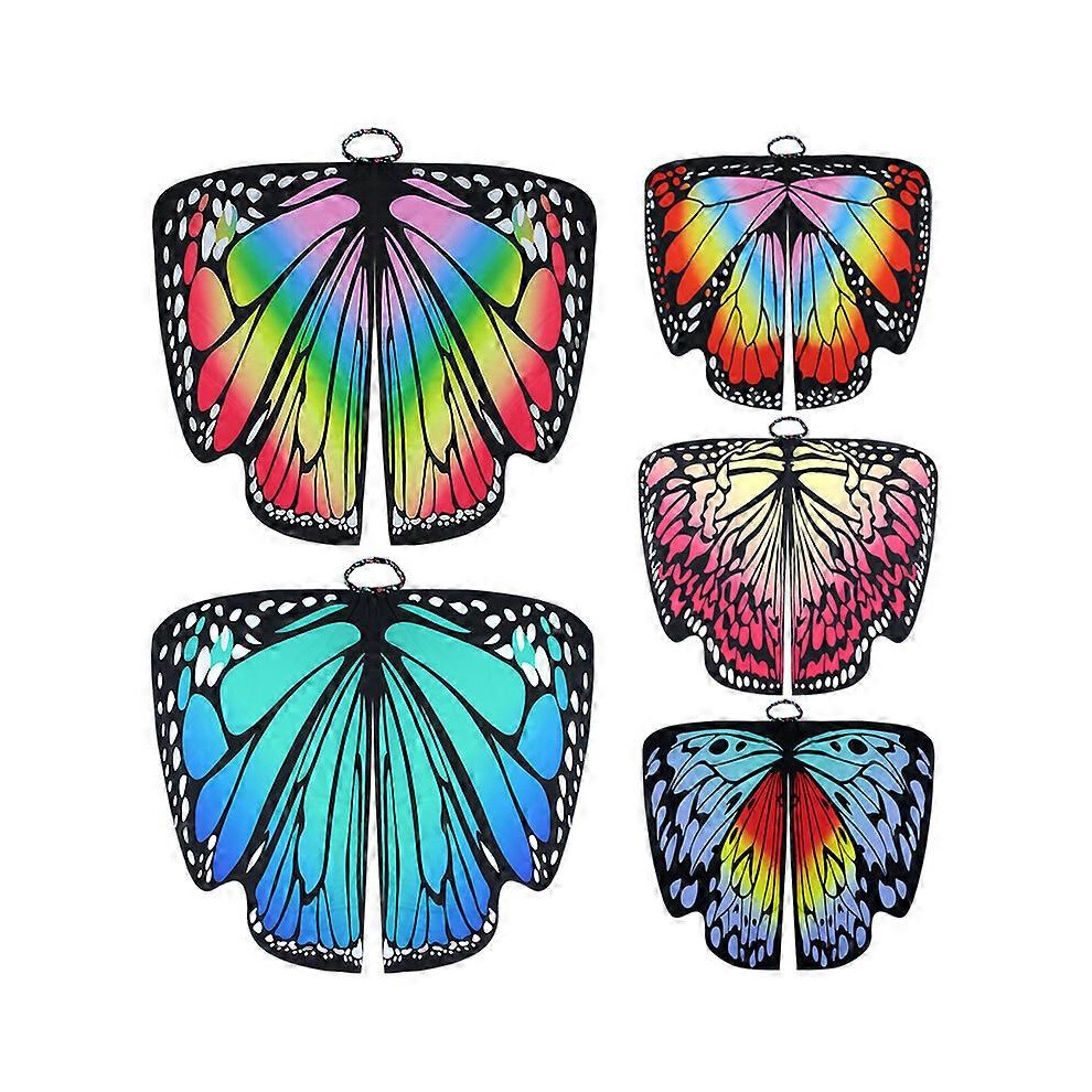 (Rose yellow green A) Halloween cloak rotating butterfly shawl decorative butterfly cloak European and American belly dance color big butterfly wings