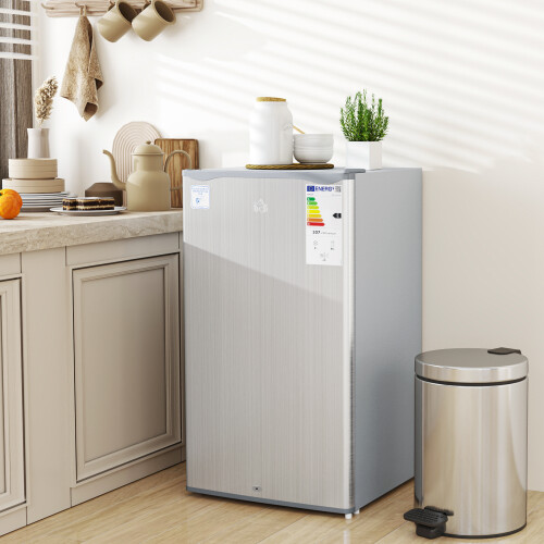 Homcom HOMCOM 91L Freestanding Under Counter Fridge with Lock Grey