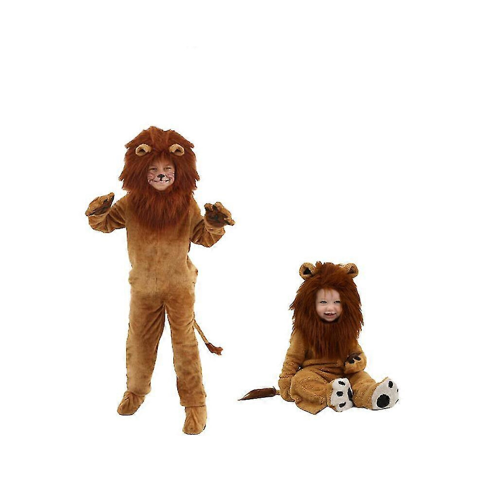 (120cm) Kids Wizard Of Oz Cowardly Lion Costume _iu