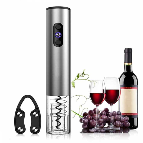 (Blue) Electric Wine Bottle Opener Set LED Automatic Cork 1